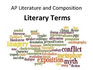 AP Literature and Composition Literary Terms 1 Apostrophe