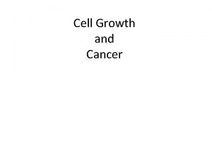 Cell Growth and Cancer Prefixes Suffixes and Vocabulary