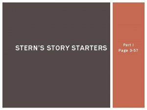 STERNS STORY STARTERS Part I Page 3 57