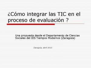 Cmo integrar las TIC en el proceso de