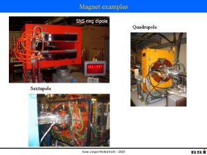 Magnet examples Quadrupole Sextupole HansJrgen Wollersheim 2020 Dipole