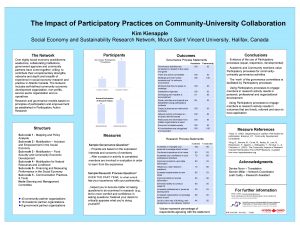 The Impact of Participatory Practices on CommunityUniversity Collaboration