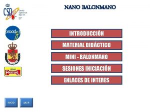 NANO BALONMANO INTRODUCCIN MATERIAL DIDCTICO MINI BALONMANO SESIONES