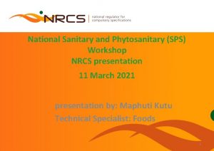 National Sanitary and Phytosanitary SPS Workshop NRCS presentation