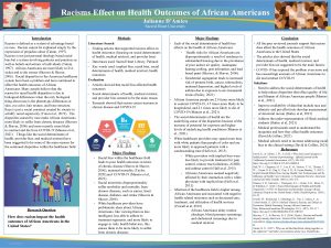 Racisms Effect on Health Outcomes of African Americans