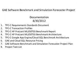 GAE Software Benchmark and Simulation Forecaster Project Documentation