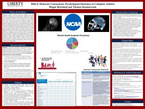 Mild to Moderate Concussions Psychological Outcomes in Collegiate