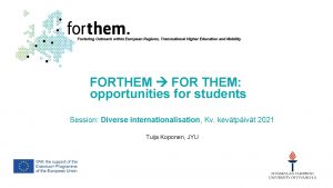 Fostering Outreach within European Regions Transnational Higher Education