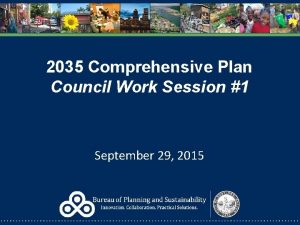 2035 Comprehensive Plan Council Work Session 1 September