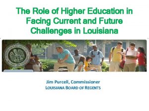 The Role of Higher Education in Facing Current