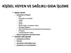 KSEL HJYEN VE SALIKLI GIDA LEME KSEL HJYEN