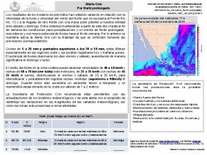 Alerta Gris Por Norte prolongado Los resultados de