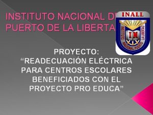 INSTITUTO NACIONAL DEL PUERTO DE LA LIBERTAD PROYECTO