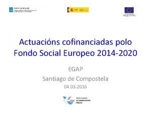 Actuacins cofinanciadas polo Fondo Social Europeo 2014 2020