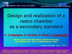 UNIVERSITA DEGLI STUDI DI PALERMO DIN DIPARTIMENTO DI