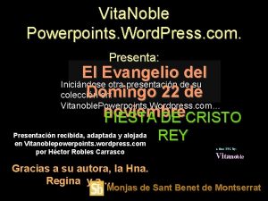 Vita Noble Powerpoints Word Press com Presenta El