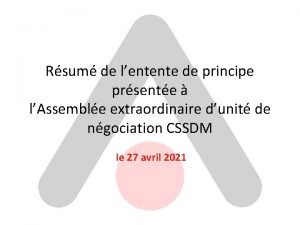 Rsum de lentente de principe prsente lAssemble extraordinaire