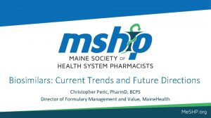 Biosimilars Current Trends and Future Directions Christopher Peric Biosimilars Current Trends and Future Directions Christopher Peric