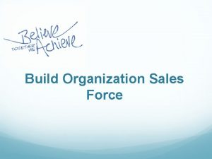 Build Organization Sales Force Typical Sales Force Composition