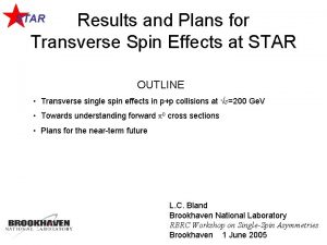 Results and Plans for Transverse Spin Effects at