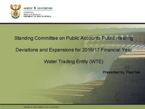 Standing Committee on TITLE Public Accounts Public Hearing