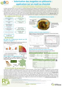 Valorisation des mogettes en ptisserie application sur un