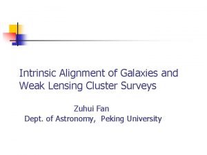 Intrinsic Alignment of Galaxies and Weak Lensing Cluster