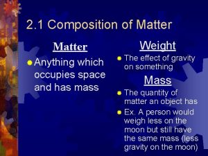2 1 Composition of Matter Weight Matter Anything
