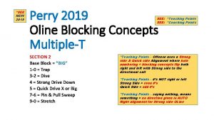 SEE NEW 2019 Perry 2019 Oline Blocking Concepts