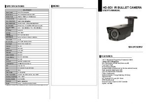 SPECIFICATIONS SDIUP 242 IRV Signal Format NTSCPAL Selectable