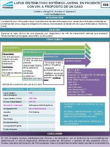 LUPUS ERITEMATOSO SISTMICO JUVENIL EN PACIENTE CON VIH