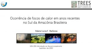 Ocorrncia de focos de calor em anos recentes