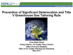 Prevention of Significant Deterioration and Title V Greenhouse