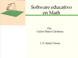 Software educativo en Math Por Carlos Mario Crdenas