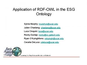 Application of RDFOWL in the ESG Ontology Sylvia