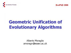 Evo Ph D 2006 Geometric Unification of Evolutionary