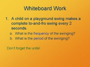 Whiteboard Work 1 A child on a playground