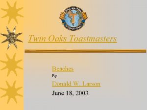 Twin Oaks Toastmasters Beaches By Donald W Larson