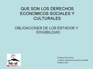 QUE SON LOS DERECHOS ECONOMICOS SOCIALES Y CULTURALES