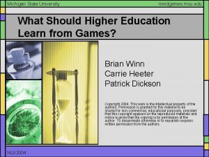 Michigan State University mindgames msu edu What Should