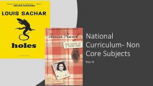 National Curriculum Non Core Subjects Year 6 Knowledge