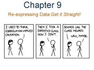 Chapter 9 Reexpressing Data Get it Straight Straight