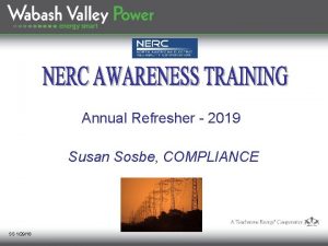 Annual Refresher 2019 Susan Sosbe COMPLIANCE SS 12918