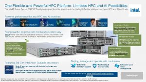 One Flexible and Powerful HPC Platform Limitless HPC