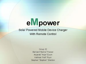 e Mpower Solar Powered Mobile Device Charger With