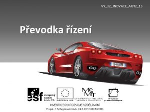 VY32INOVACEAUT 213 Pevodka zen el pevod rotanho pohybu