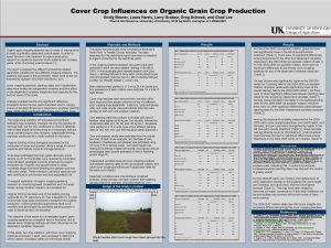 Cover Crop Influences on Organic Grain Crop Production