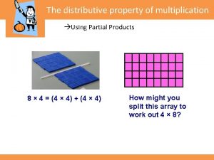 The distributive property of multiplication Using Partial Products