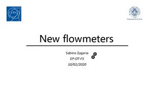 New flowmeters Sabino Zagaria EPDTFS 10022020 New flowmeters