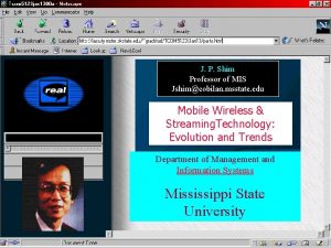 J P Shim Professor of MIS Jshimcobilan msstate